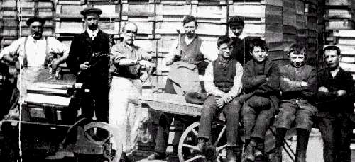 The Summers Brothers of Fraserburgh, Scotland. Circa 1910. The Summers Brothers enterprise, which made cabinets and other items of furniture, catered to the local fishing industry through the manufacturing of crates for the transport and storing of herring and other fish, from the docks, to the market. Wygent's grandfather and great-grandfather often were to be seen together in the small town.